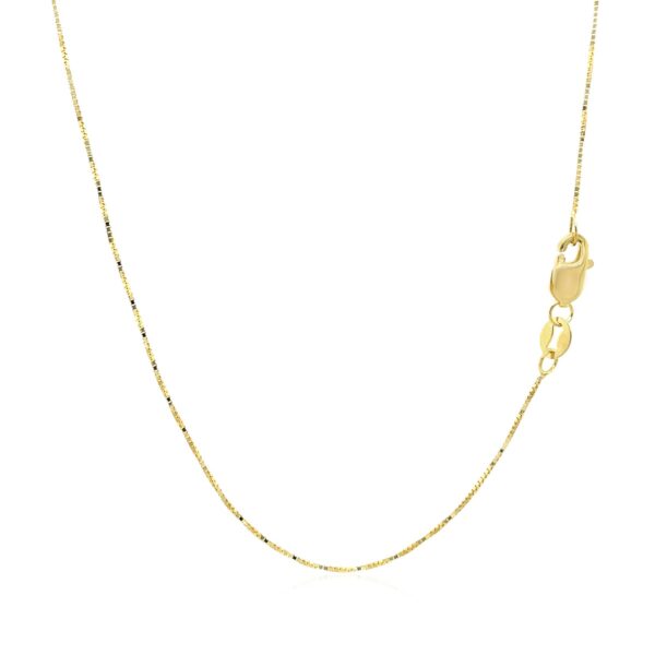 18k Yellow Gold Box Chain 0.6mm (0.60 mm) - Image 3