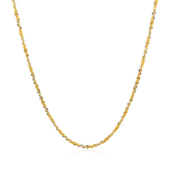 14k White and Yellow Gold Two Tone Sparkle Chain (1.50 mm) - Image 2
