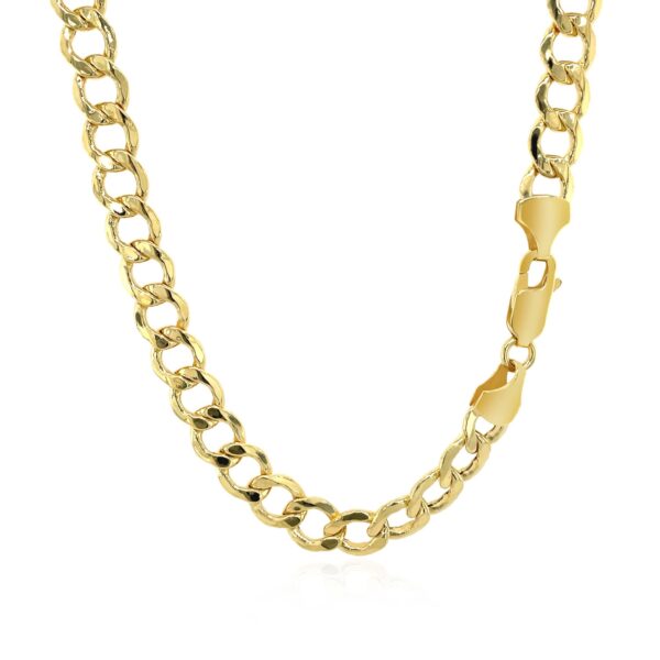 14k Yellow Gold Curb Chain (6.20 mm) - Image 6