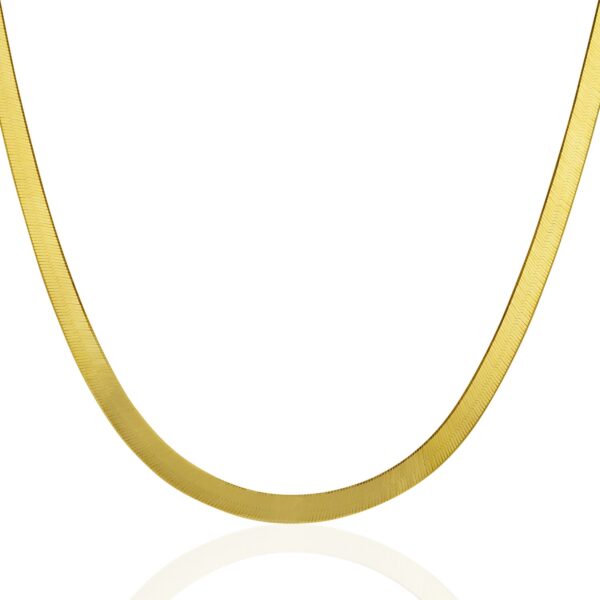 14k Yellow Gold Super Flex Herringbone Chain (4.60 mm) - Image 2