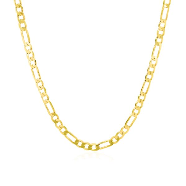 14k Yellow Gold Solid Figaro Chain (3.00 mm) - Image 2