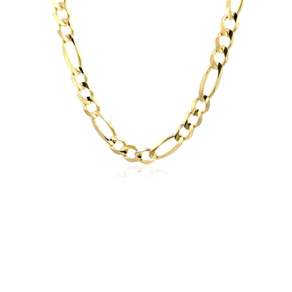14k Yellow Gold Solid Figaro Chain (6.00 mm) - Image 2