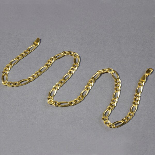 14k Yellow Gold Solid Figaro Chain (6.00 mm) - Image 6