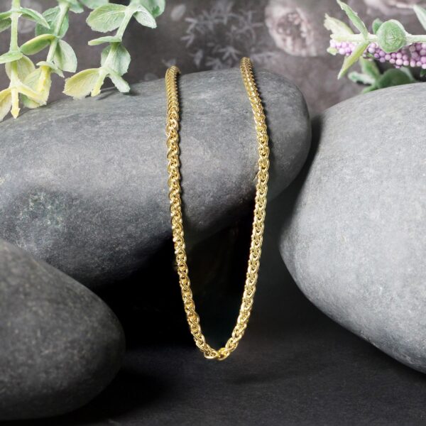 14k Yellow Gold  Light Weight Wheat Chain (2.40 mm) - Image 3