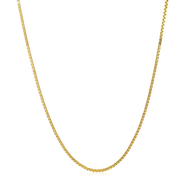 14k Yellow Gold Adjustable Box Chain (1.10 mm) - Image 2