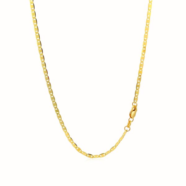 10k Yellow Gold Mariner Link Chain (2.30 mm) - Image 3