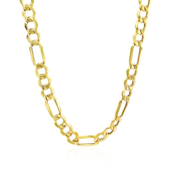 14k Yellow Gold Lite Figaro Chain (6.60 mm) - Image 5