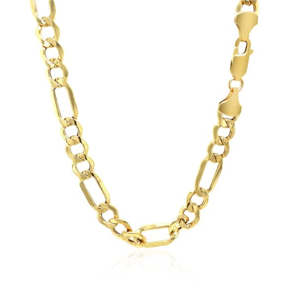 14k Yellow Gold Lite Figaro Chain (6.60 mm) - Image 6