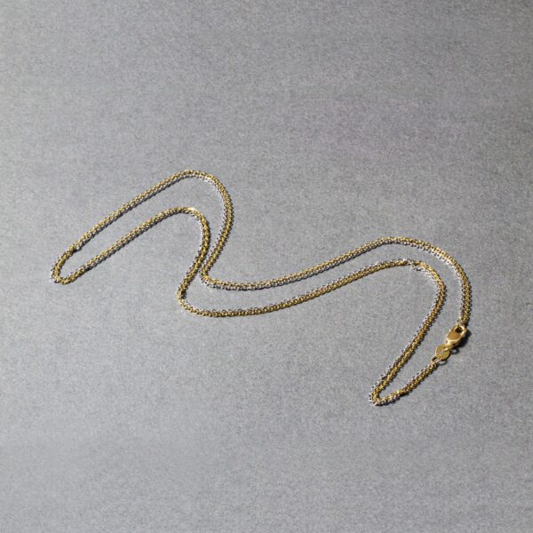 14k TwoTone Double Strand Cable Pendant Chain (1.1 mm) - Image 3