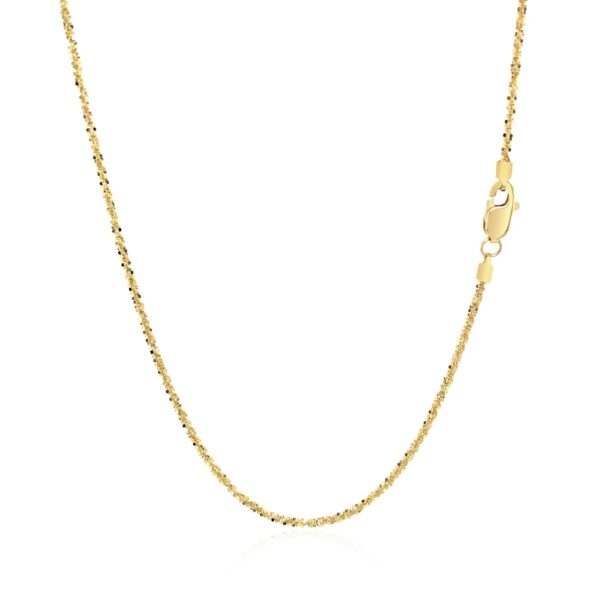 14k Yellow Gold Sparkle Chain (1.10 mm) - Image 3