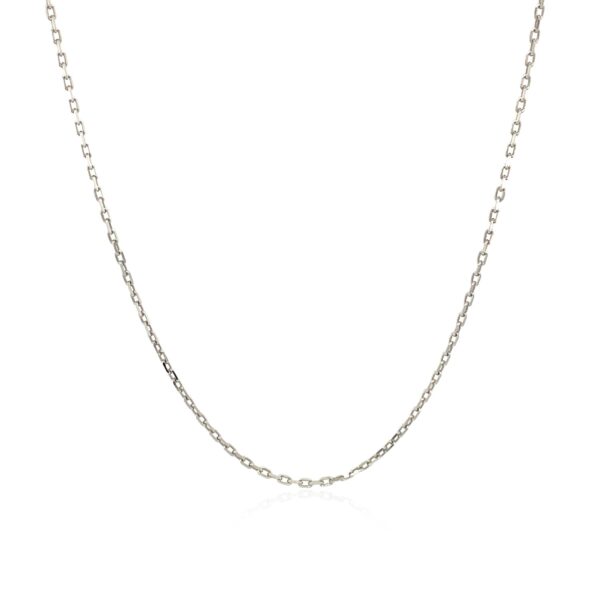 Sterling Silver Rhodium Plated Cable Chain (1.10 mm) - Image 2