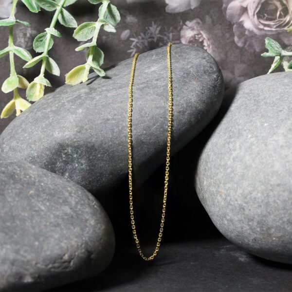 18k Yellow Gold Cable Chain (1.10 mm) - Image 4