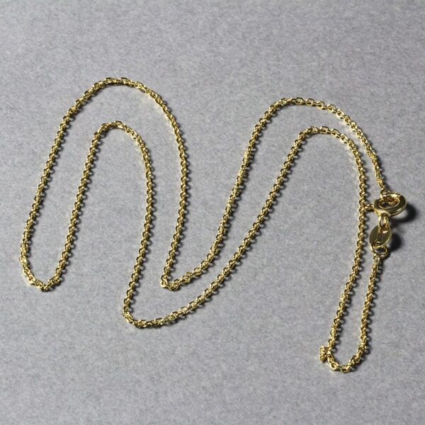 18k Yellow Gold Cable Chain (1.10 mm) - Image 5