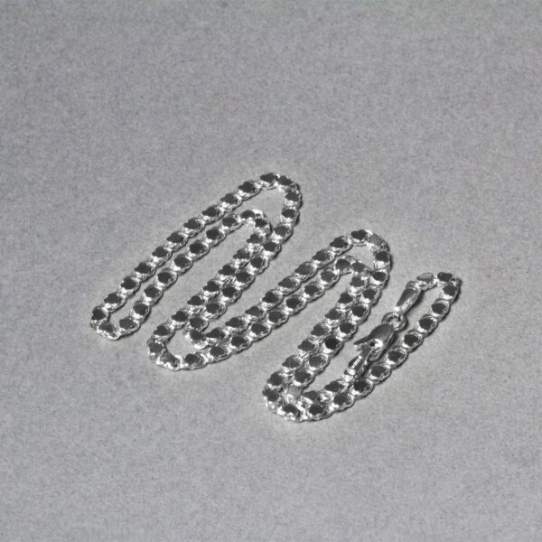 14k White Gold Heart Chain (3.00 mm) - Image 6