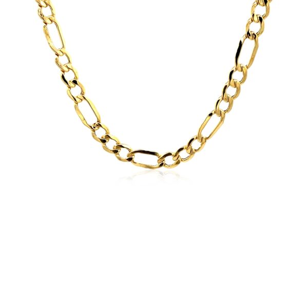 10k Yellow Gold Lite Figaro Chain (5.60 mm) - Image 2