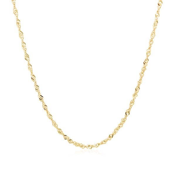 14k Yellow Gold Singapore Chain (1.30 mm) - Image 2