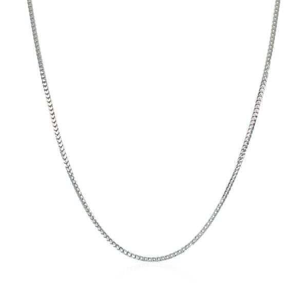 14k White Gold Franco Chain (0.90 mm) - Image 2