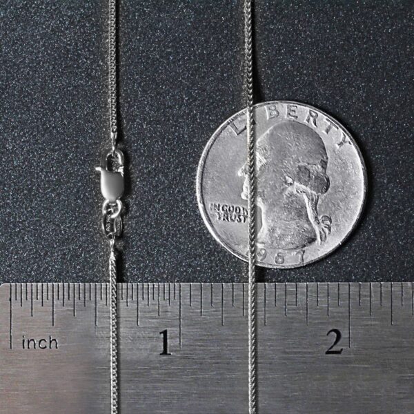 14k White Gold Franco Chain (0.90 mm) - Image 6