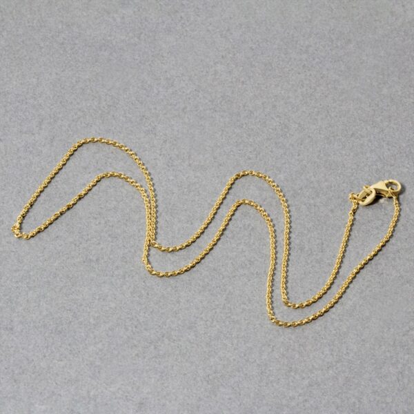 14k Yellow Gold Round Cable Link Chain (1.20 mm) - Image 5