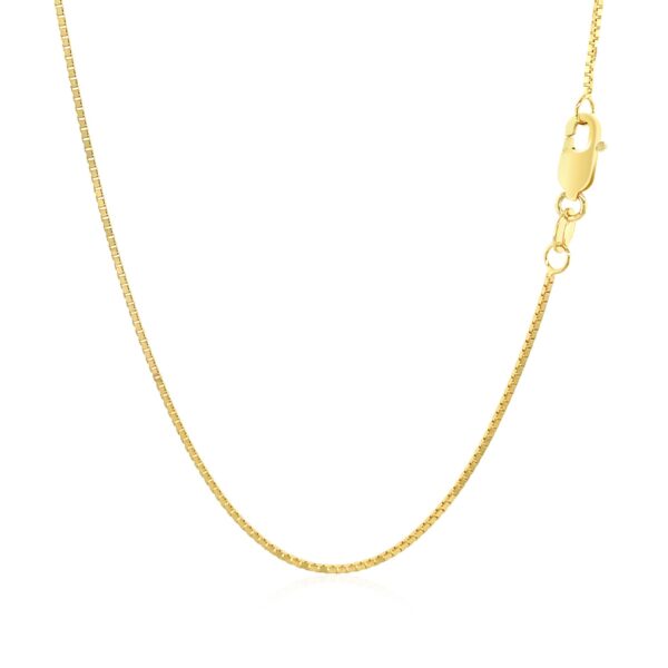 10k Yellow Gold Classic Box Chain (0.78 mm) - Image 3