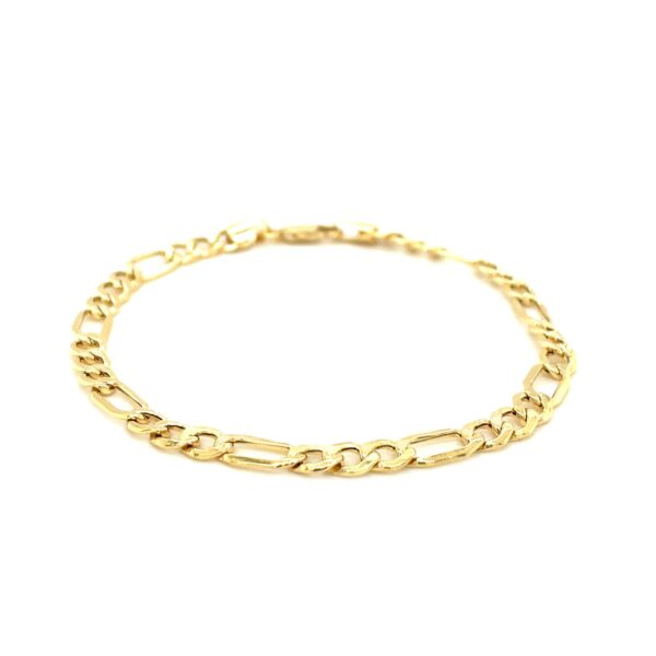 10k Yellow Gold Lite Figaro Bracelet (4.70 mm) - Image 2