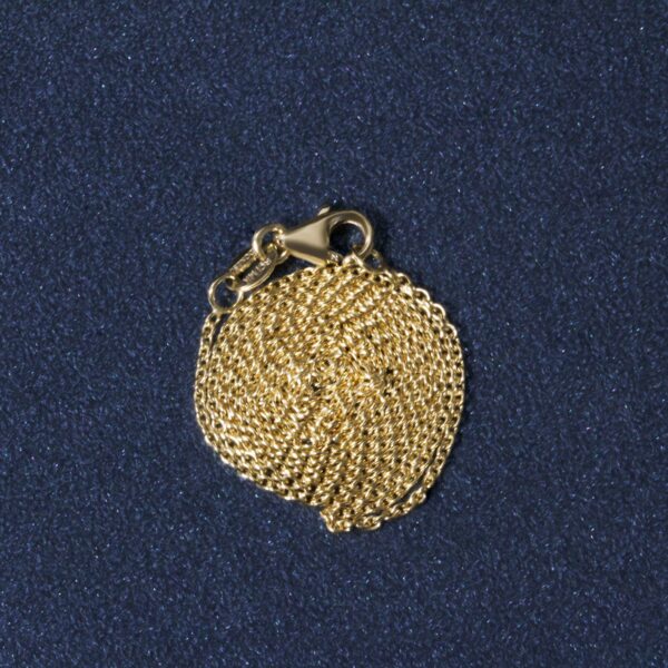 14k Yellow Gold Round Cable Link Chain (1.10 mm) - Image 6