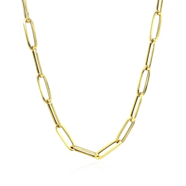14K Yellow Gold Bold Paperclip Chain (4.20 mm) - Image 2