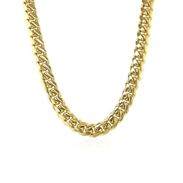 10k Yellow Gold Classic Miami Cuban Solid Chain (4.90 mm) - Image 5