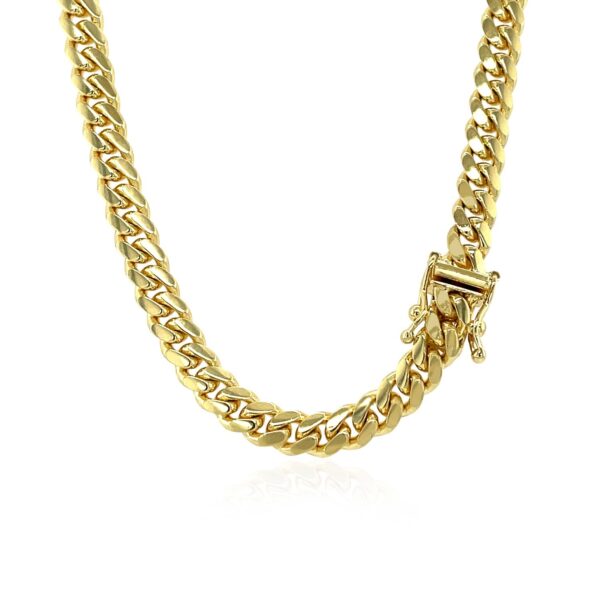 10k Yellow Gold Classic Miami Cuban Solid Chain (4.90 mm) - Image 6