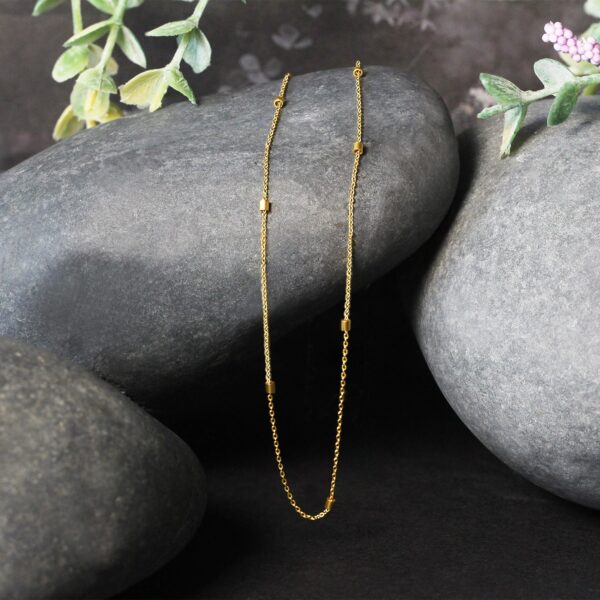 Bead Links Pendant Chain in 14k Yellow Gold (1.50 mm) - Image 2