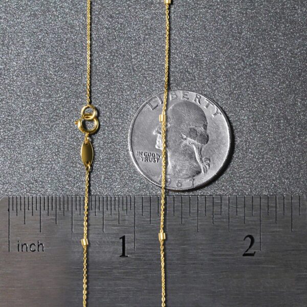 Bead Links Pendant Chain in 14k Yellow Gold (1.50 mm) - Image 5