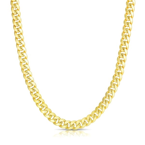 10k Yellow Gold Semi Solid Miami Cuban Chain (6.10 mm) - Image 5