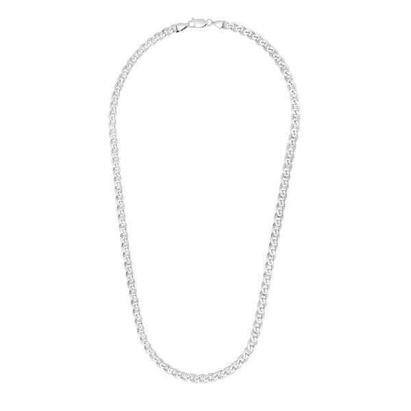 Sterling Silver Rhodium Plated Mariner Chain (6.00 mm) - Image 2