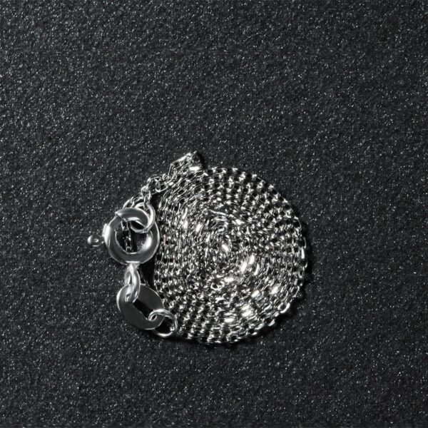 14k White Gold Diamond Cut Cable Link Chain (0.87 mm) - Image 6