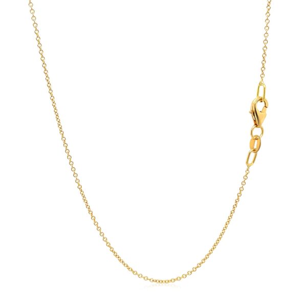 Double Extendable Cable Chain in 14k Yellow Gold (1.00 mm) - Image 2
