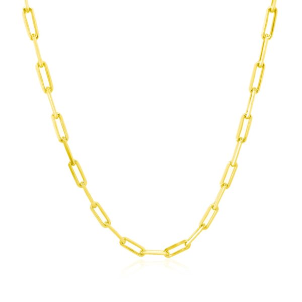 14K Yellow Gold Paperclip Chain (2.50 mm) - Image 2