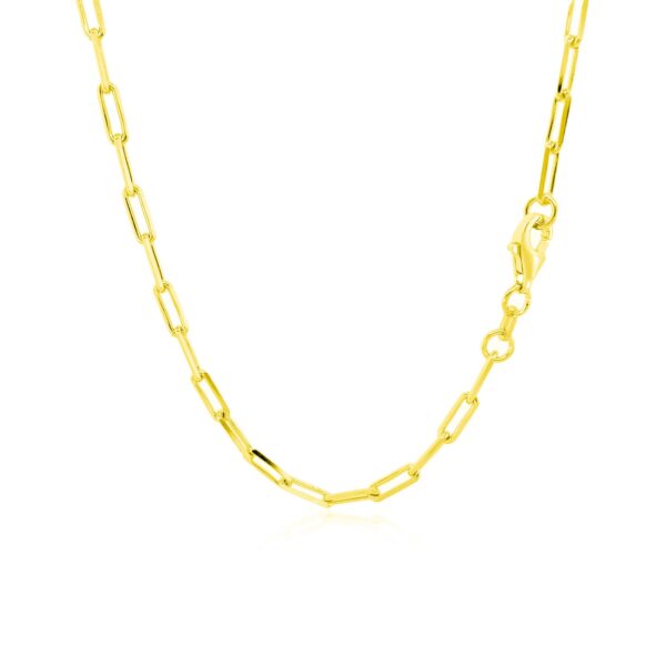 14K Yellow Gold Paperclip Chain (2.50 mm) - Image 3