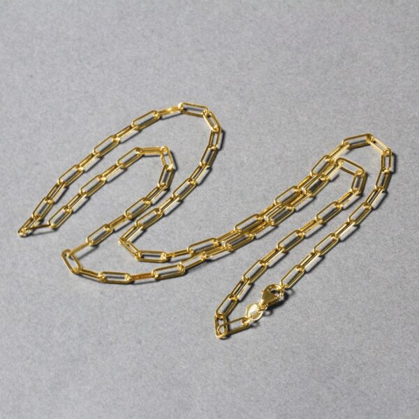 14K Yellow Gold Paperclip Chain (2.50 mm) - Image 5