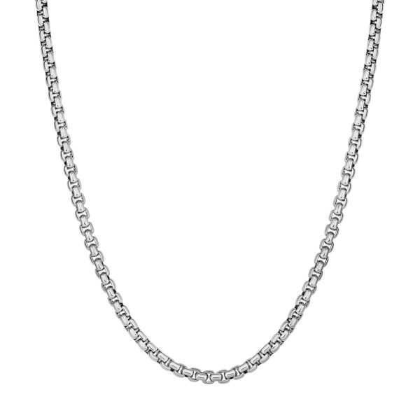 Sterling Silver Rhodium Plated Round Box Chain (3.80 mm) - Image 2