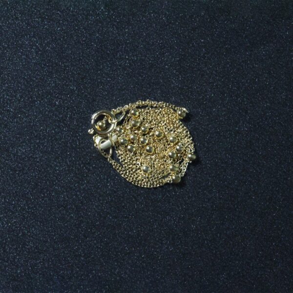 Bead Links Saturn Chain in 14k Yellow Gold (1.80 mm) - Image 4