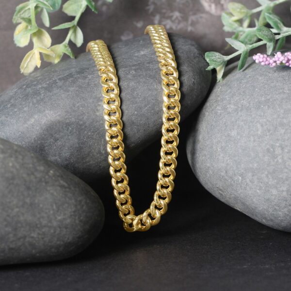 14k Yellow Gold Semi Solid Miami Cuban Chain (6.10 mm) - Image 6