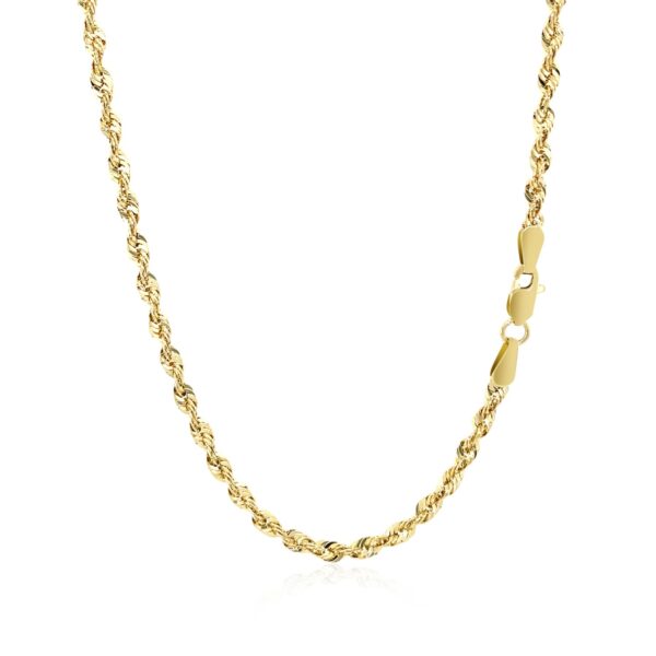 14k Yellow Gold Light Rope Chain (2.5 mm) - Image 3