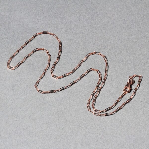 14K Rose Gold Fine Paperclip Chain (1.50 mm) - Image 5