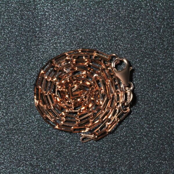14K Rose Gold Fine Paperclip Chain (1.50 mm) - Image 6
