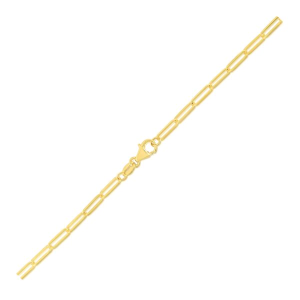 14K Yellow Gold Paperclip Bracelet  (2.50 mm) - Image 2