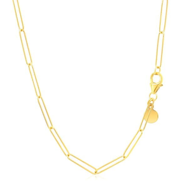 14k Yellow Gold Wire Paperclip Chain (2.7 mm) - Image 3