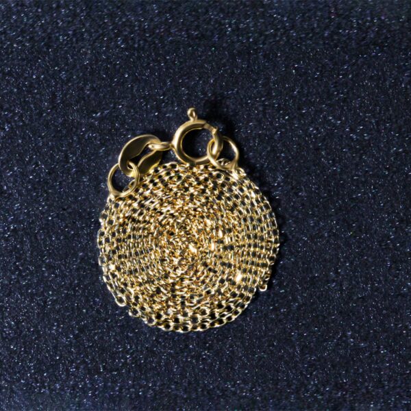 14k Yellow Gold Diamond Cut Cable Link Chain (0.87 mm) - Image 6