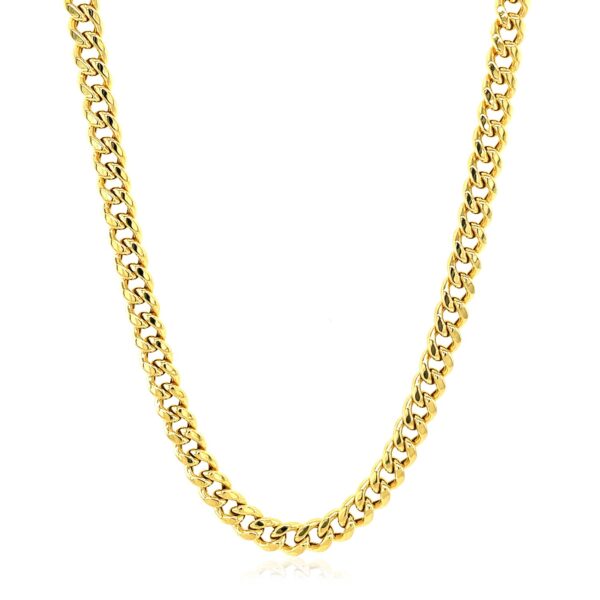 14k Yellow Gold Semi Solid Miami Cuban Chain (4.50 mm) - Image 2