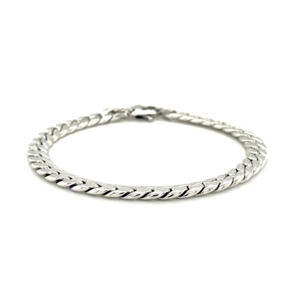 14K White Gold Cuban Link Bracelet (5.90 mm) - Image 2
