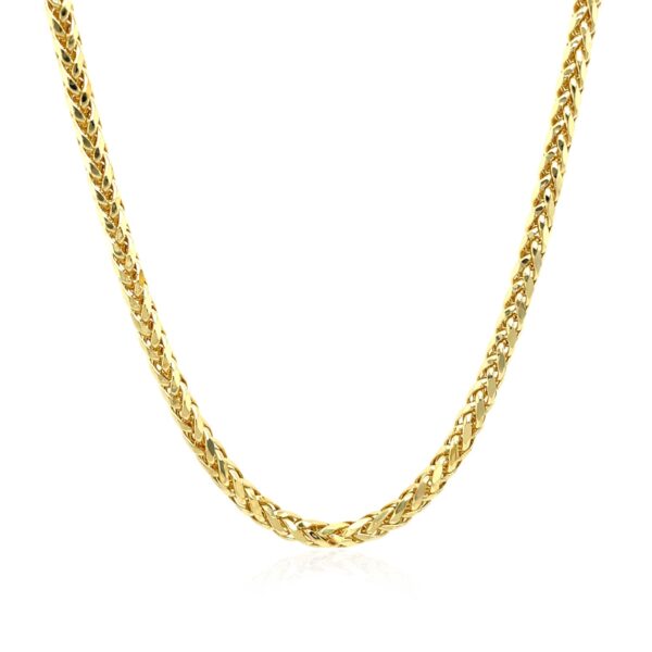 14k Yellow Gold Lite Diamond Cut Round Franco Chain (2.70 mm) - Image 2